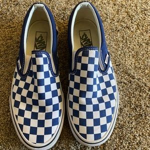 Women’s Navy Blue checkered vans